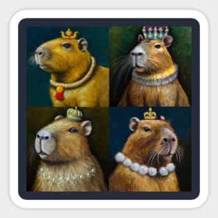 Capybara Royal Family Sticker